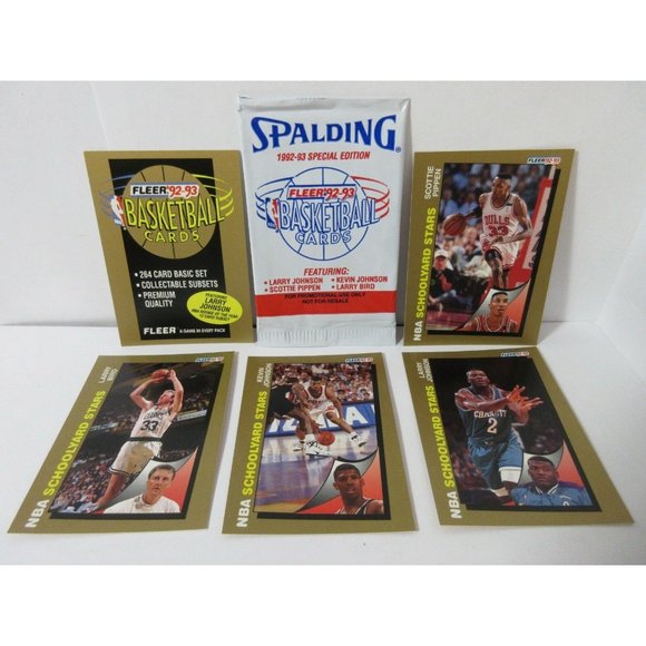 SEALED 4 Spalding Fleer 92-93 Special Edition Basketball Cards Larry Bird + More - Picture 1 of 2